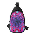 Purple And Blue Light Mandala Print Sling Bag