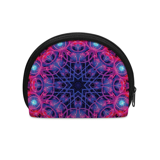 Purple And Blue Light Mandala Print Coin Purse