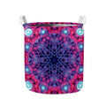Purple And Blue Light Mandala Print Collapsible Laundry Basket