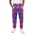 Purple And Blue Light Mandala Print Cotton Sweatpants