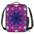 Purple And Blue Light Mandala Print Crossbody Lunch Bag