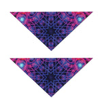 Purple And Blue Light Mandala Print Dog Bandana