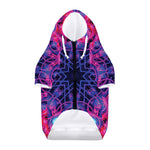 Purple And Blue Light Mandala Print Dog Zip Up Hoodie