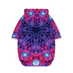 Purple And Blue Light Mandala Print Dog Zip Up Hoodie