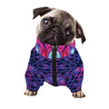 Purple And Blue Light Mandala Print Dog Zip Up Jacket