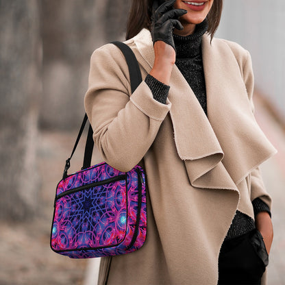Purple And Blue Light Mandala Print Double Strap Bible Bag