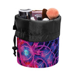 Purple And Blue Light Mandala Print Drawstring Makeup Bag