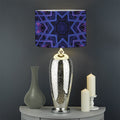 Purple And Blue Light Mandala Print Drum Lamp Shade