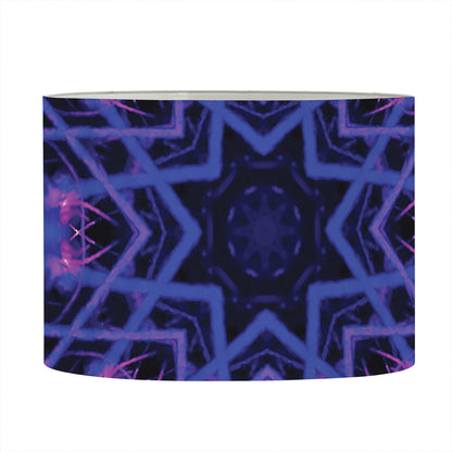 Purple And Blue Light Mandala Print Drum Lamp Shade