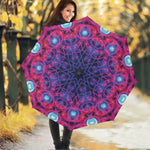 Purple And Blue Light Mandala Print Foldable Umbrella