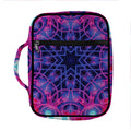 Purple And Blue Light Mandala Print Front Pocket Bible Bag