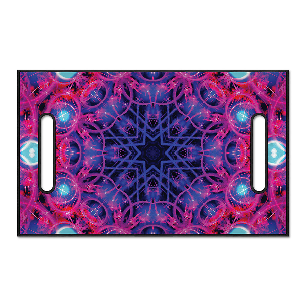 Purple And Blue Light Mandala Print Golf Cart Seat Cover