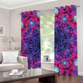 Purple And Blue Light Mandala Print Grommet Curtains