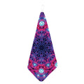 Purple And Blue Light Mandala Print Hand Towel