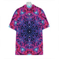 Purple And Blue Light Mandala Print Hawaiian Shirt