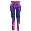 Purple And Blue Light Mandala Print High-Waisted Pocket Leggings