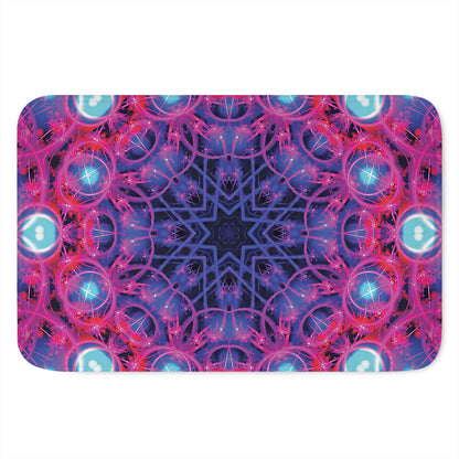 Purple And Blue Light Mandala Print Indoor Door Mat