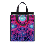 Purple And Blue Light Mandala Print Insulated Lunch Tote