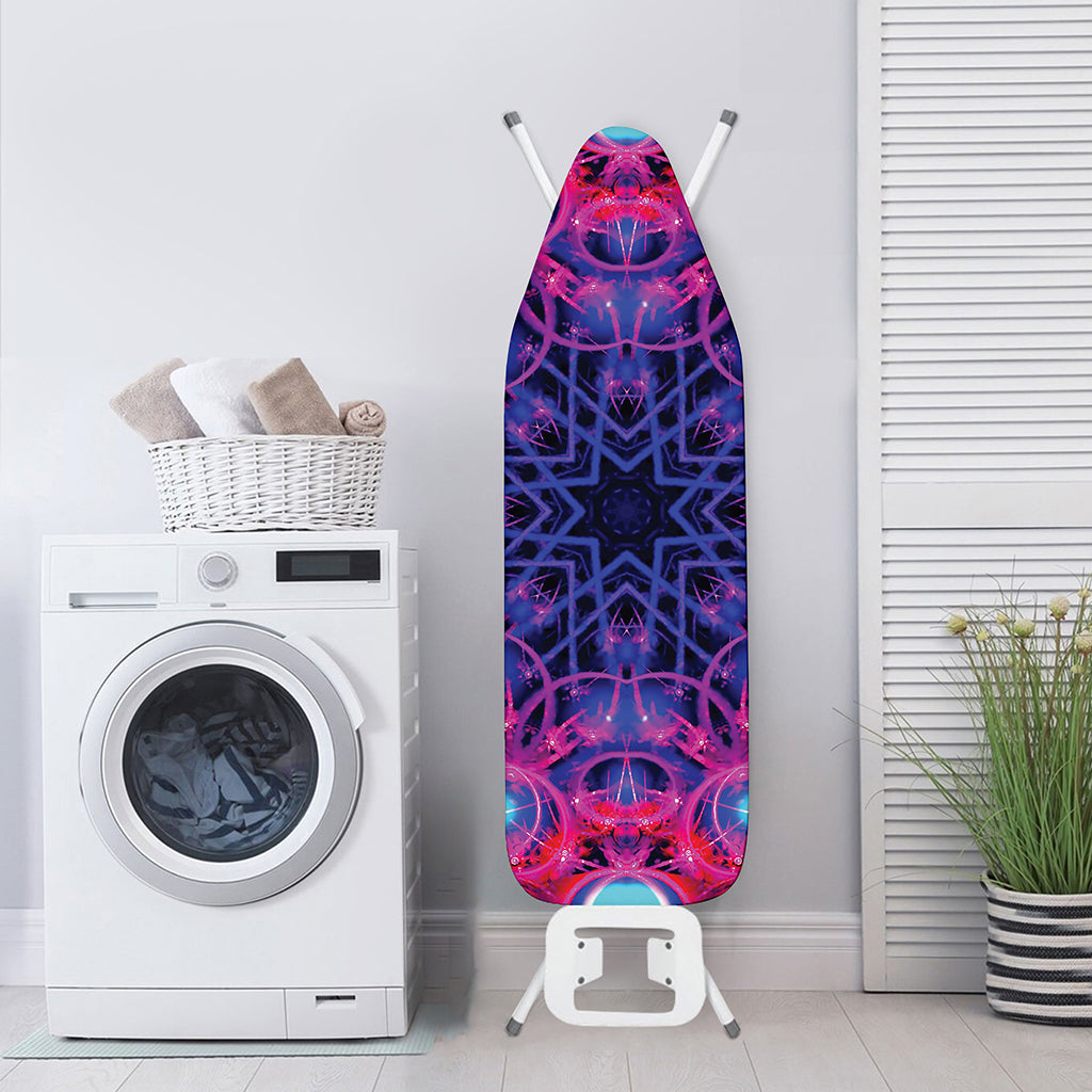 Purple And Blue Light Mandala Print Ironing Board Cover