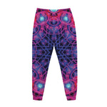 Purple And Blue Light Mandala Print Jogger Pants