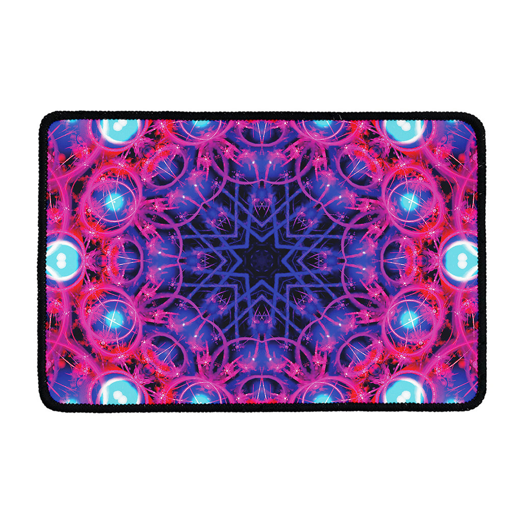 Purple And Blue Light Mandala Print Kitchen Mat