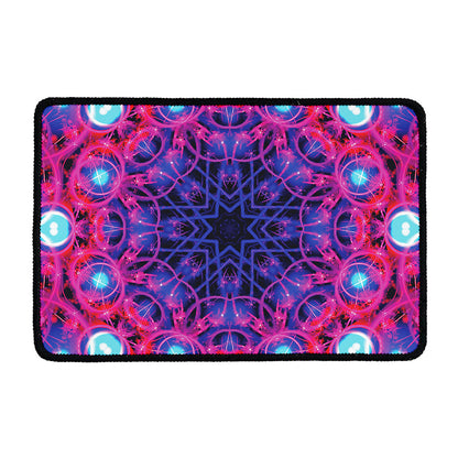 Purple And Blue Light Mandala Print Kitchen Mat