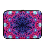 Purple And Blue Light Mandala Print Laptop Sleeve