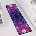 Purple And Blue Light Mandala Print Long Kitchen Mat