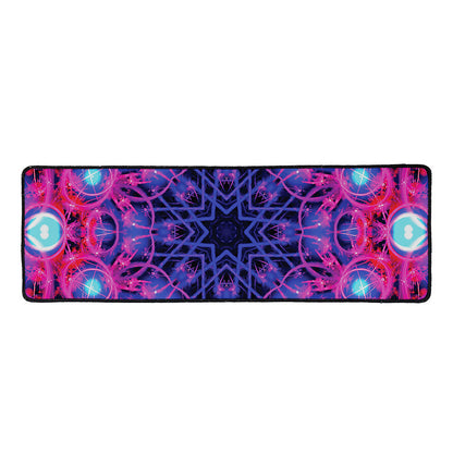 Purple And Blue Light Mandala Print Long Kitchen Mat