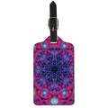 Purple And Blue Light Mandala Print Luggage Tag