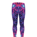 Purple And Blue Light Mandala Print Men's Leggings