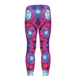 Purple And Blue Light Mandala Print Men's leggings