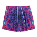 Purple And Blue Light Mandala Print Mesh Shorts