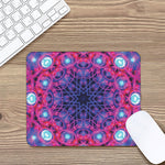 Purple And Blue Light Mandala Print Mouse Pad