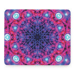 Purple And Blue Light Mandala Print Mouse Pad