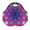 Purple And Blue Light Mandala Print Neoprene Lunch Bag