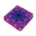 Purple And Blue Light Mandala Print Outdoor Seat Cushion Cover