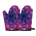 Purple And Blue Light Mandala Print Oven Mitts