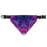 Purple And Blue Light Mandala Print Over The Collar Dog Bandana