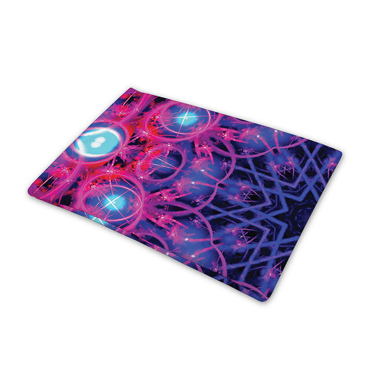 Purple And Blue Light Mandala Print Pet Cooling Mat Cover