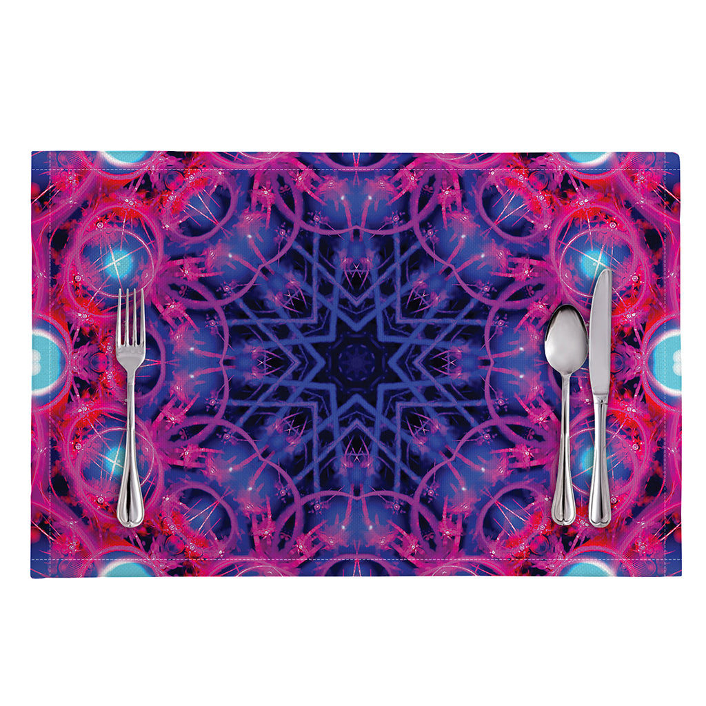 Purple And Blue Light Mandala Print Placemat