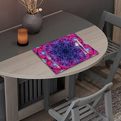 Purple And Blue Light Mandala Print Placemat