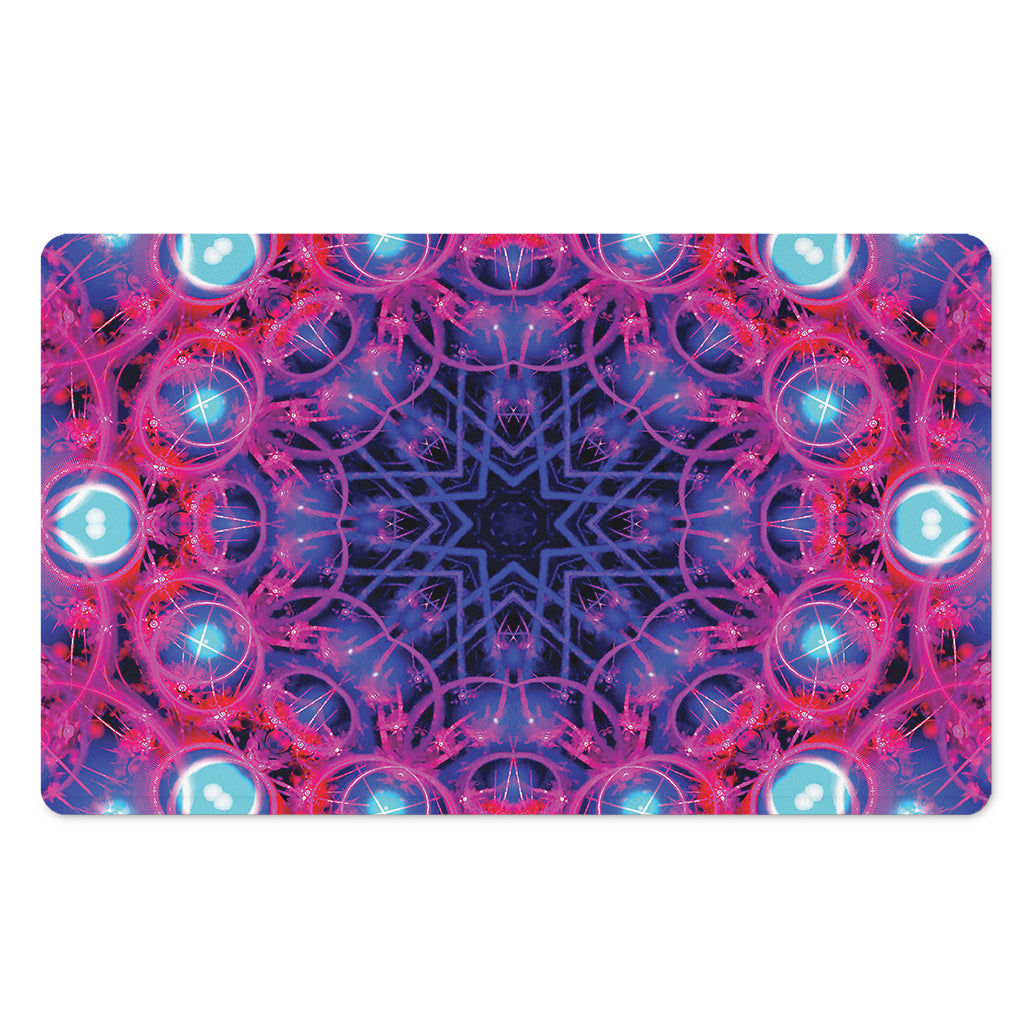 Purple And Blue Light Mandala Print Polyester Doormat