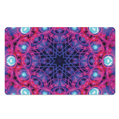 Purple And Blue Light Mandala Print Polyester Doormat