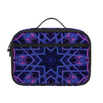 Purple And Blue Light Mandala Print Portable Lunch Bag