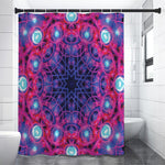 Purple And Blue Light Mandala Print Premium Shower Curtain