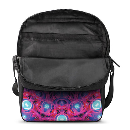Purple And Blue Light Mandala Print Rectangular Crossbody Bag