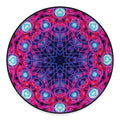 Purple And Blue Light Mandala Print Round Floor Mat