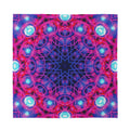 Purple And Blue Light Mandala Print Silk Bandana