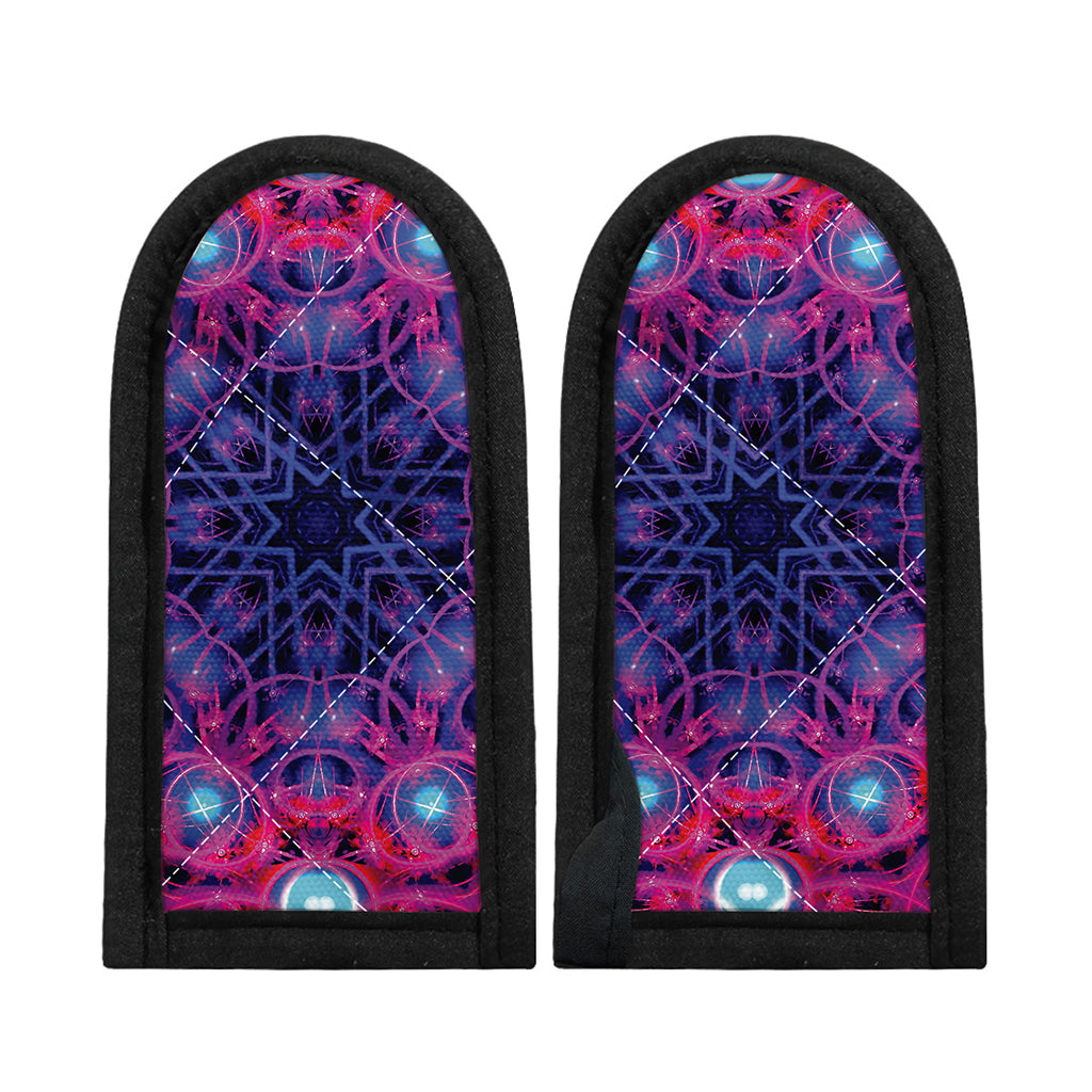 Purple And Blue Light Mandala Print Skillet Handle Cover